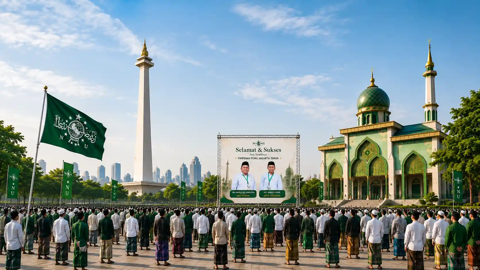 Kebersamaan pengurus dan warga PCNU Pengurus Cabang Kabupaten Aceh Timur